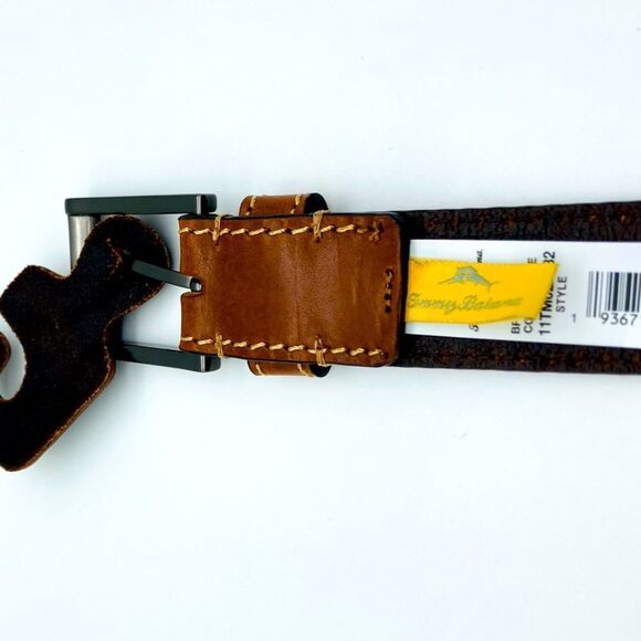 COPY - NWT Tommy Bahama Men’s Genuine Italian Leather Belt Size 34 Made in Italy - Picture 10 of 10